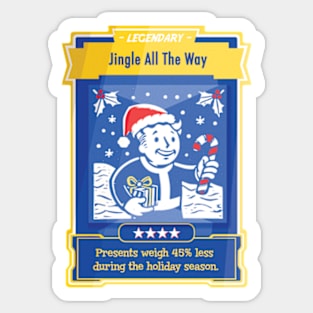 Fallout Christmas Perk Card Sticker